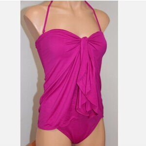 NWT Ralph Lauren Swimsuit Bikini One piece Size 6 PNK Removable Strap
